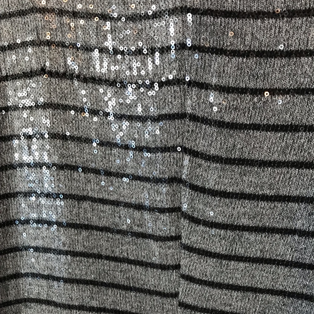 Torrid Silver and Black Sequin Striped Midi Dress - Picture 4 of 4
